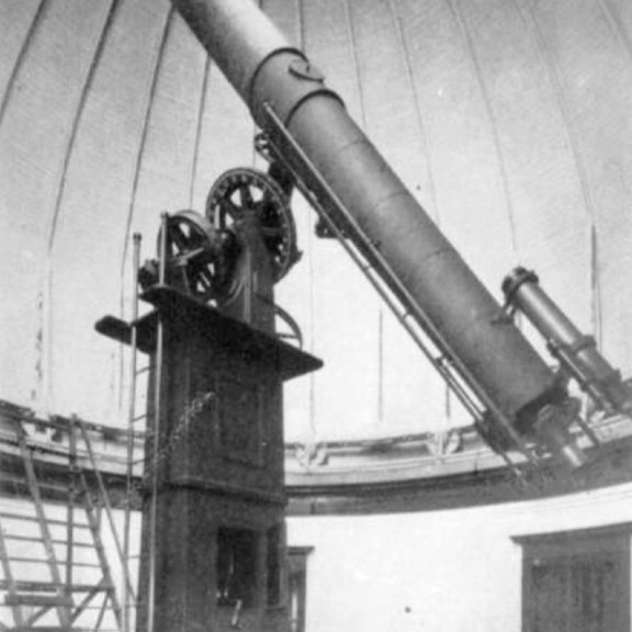 Brasher telescope Historic image in observatory dome